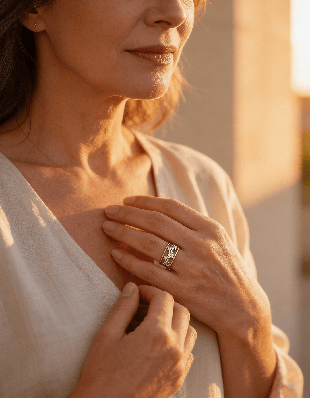 Gold and Silver Leaf Ring