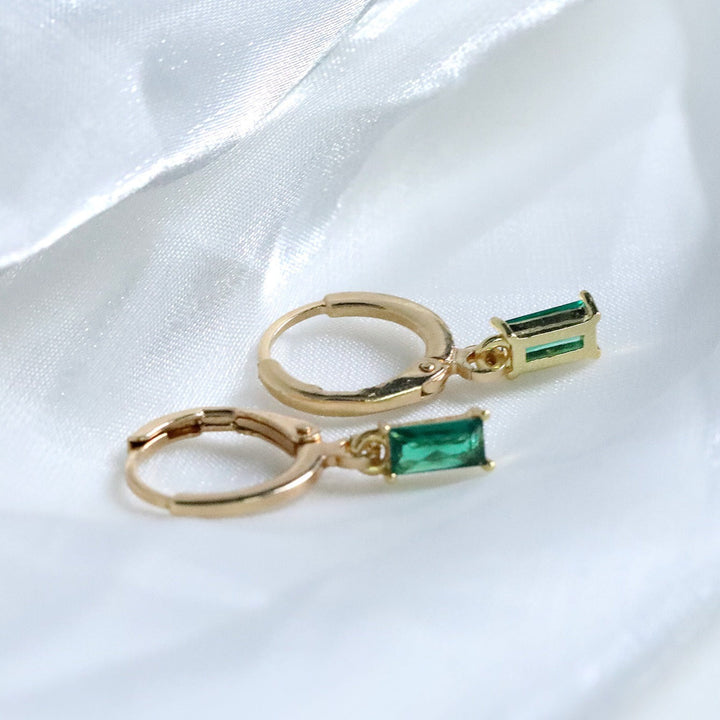 Luisa Elegant Emerald Earrings