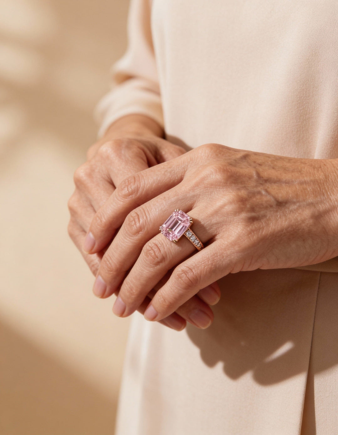 Dreamy Pink Crystal Ring