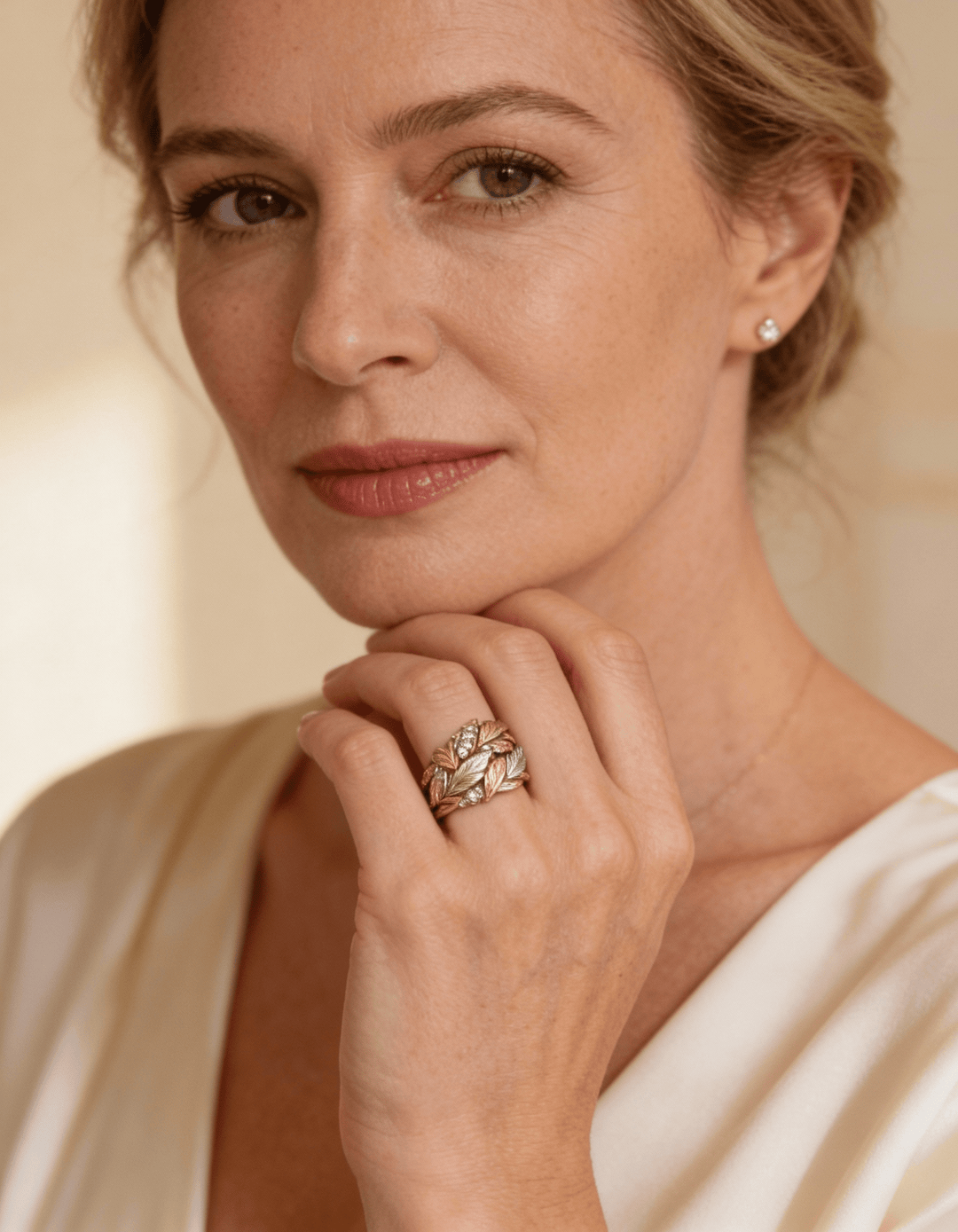 Autumn Gold, Silver and Copper Ring