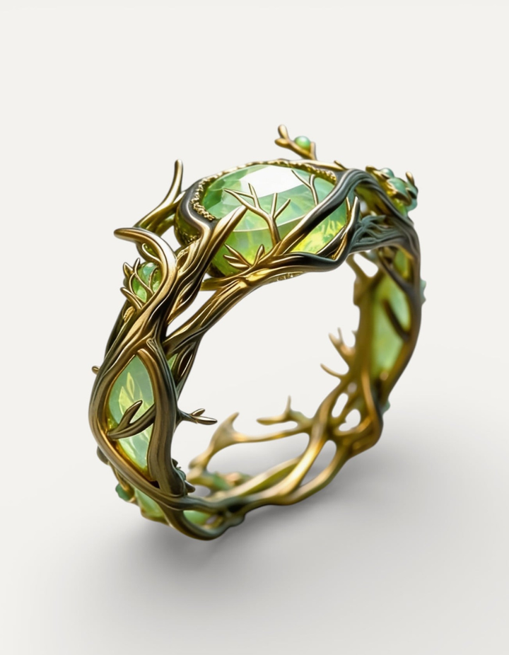 Nature Green Opal Ring