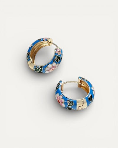 Luxury Black Floral Earrings