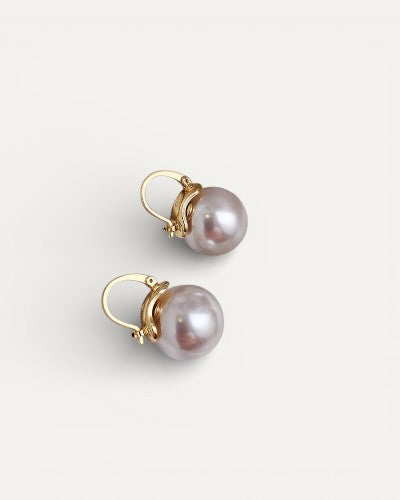 Chunky Gold Pearl Earrings