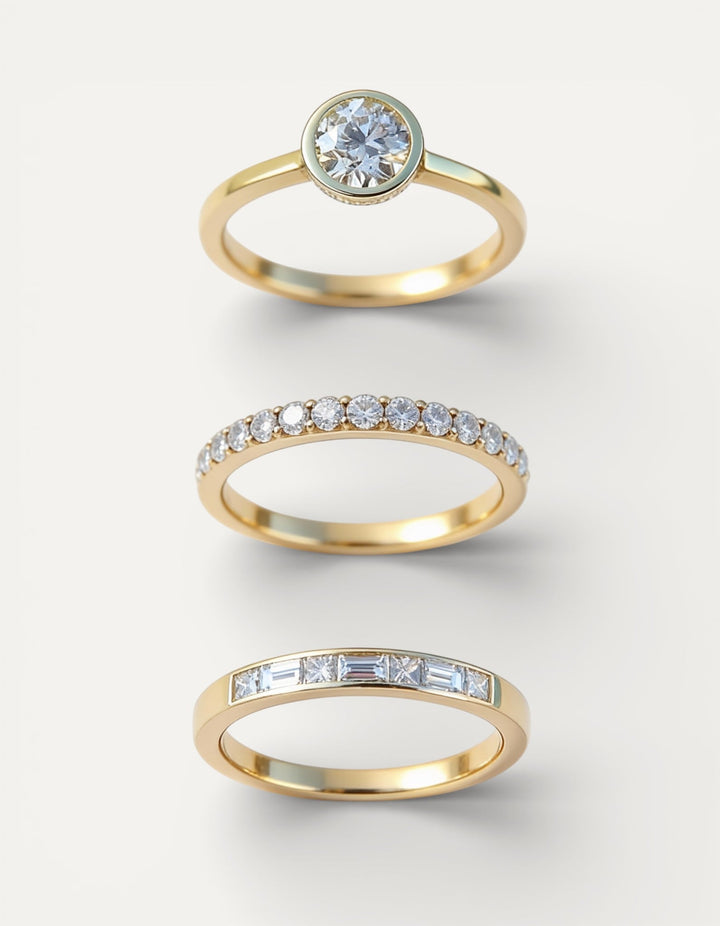 Vintage Sparkling Ring Set