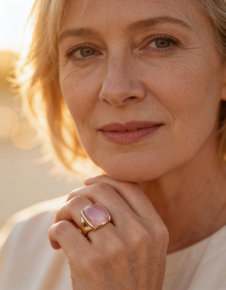 Vintage Rose Gold Square Ring