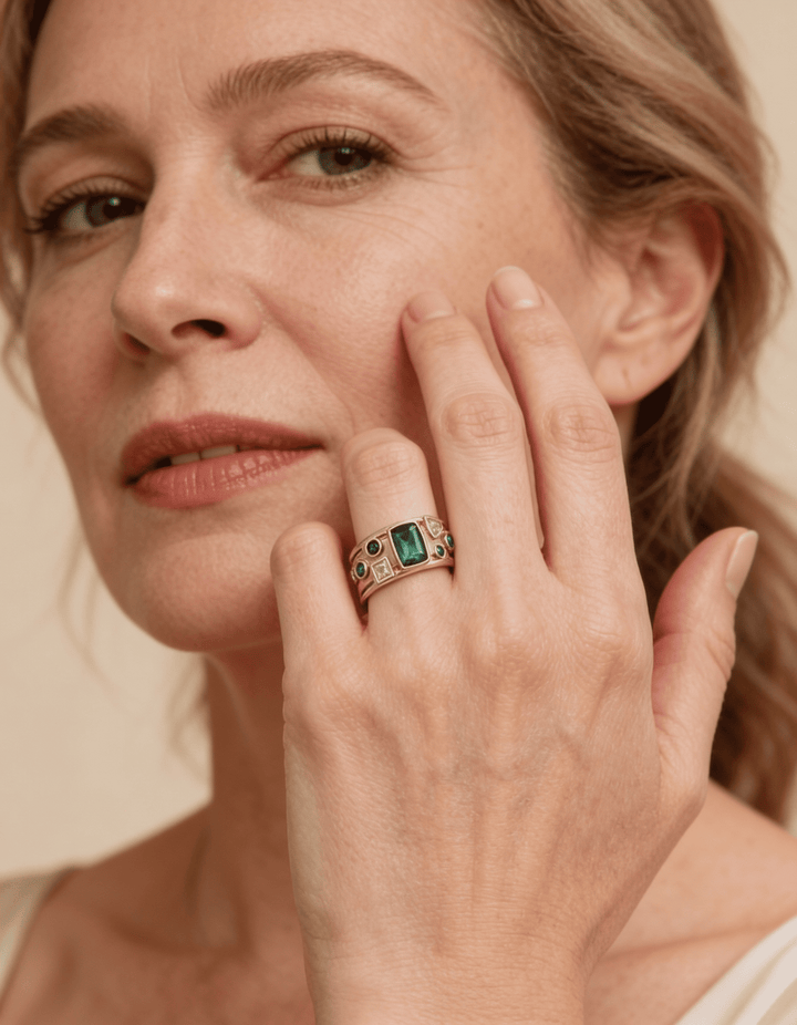 Colourful Crystal Ring