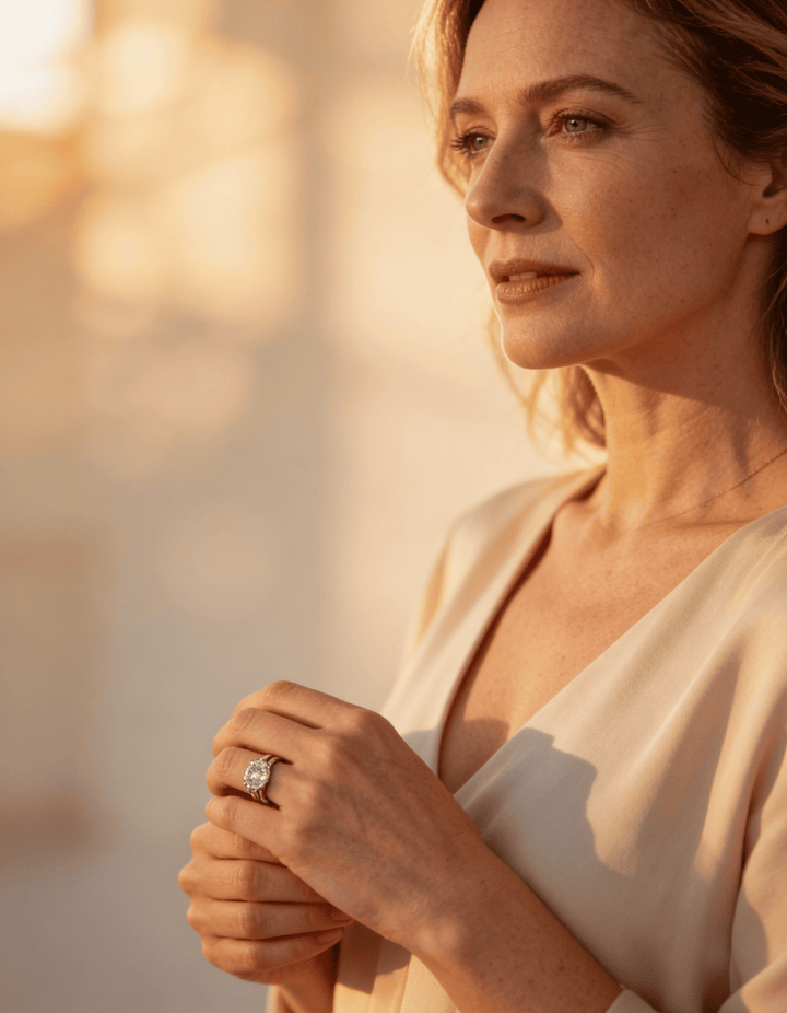 Vintage Sparkling Cubic Zirconia Ring Set