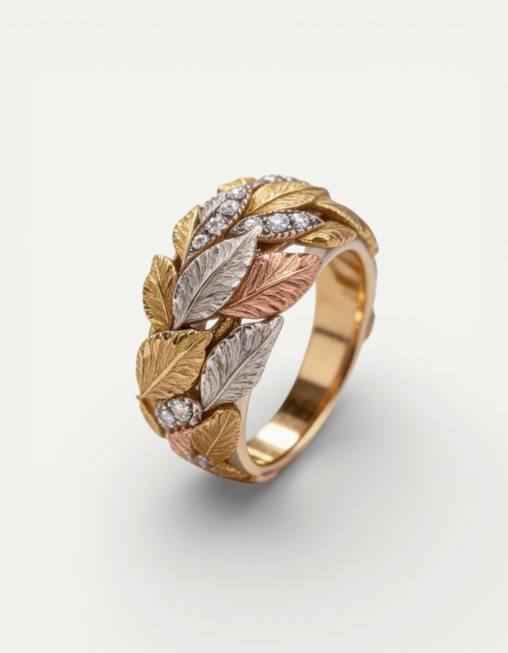 Autumn Gold, Silver and Copper Ring