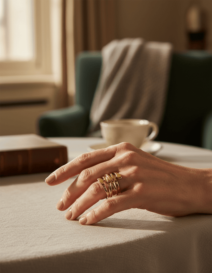 Geometric Metal Ring