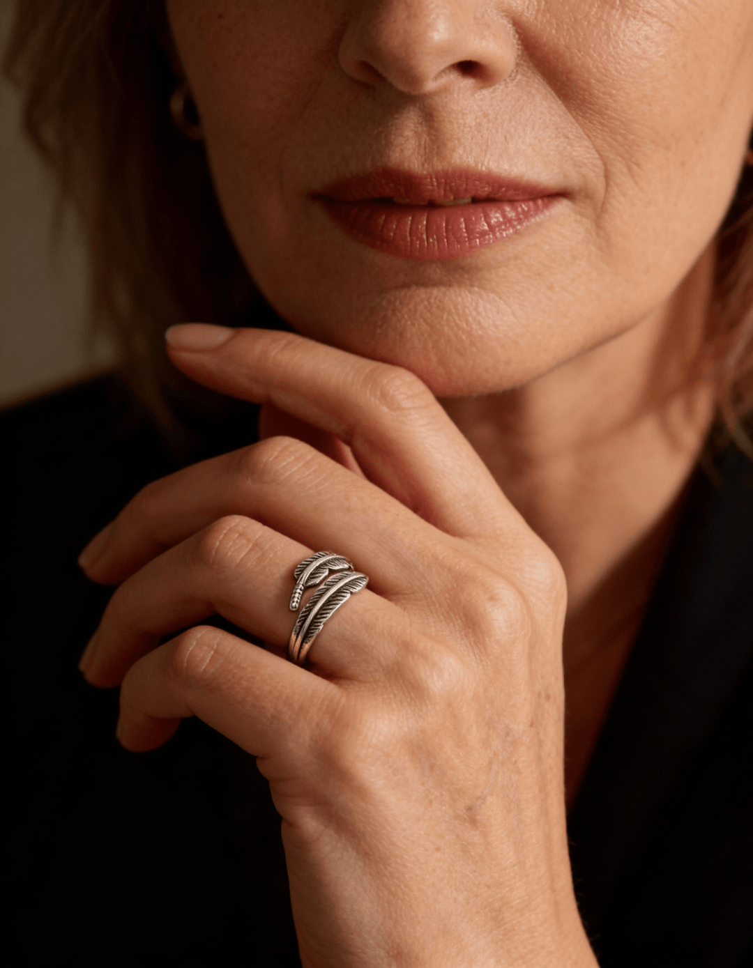 Angel's Feather - Adjustable Memorial Ring