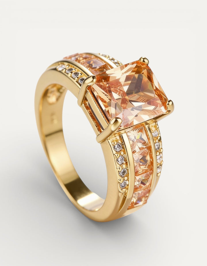 Orange Crystal Ring