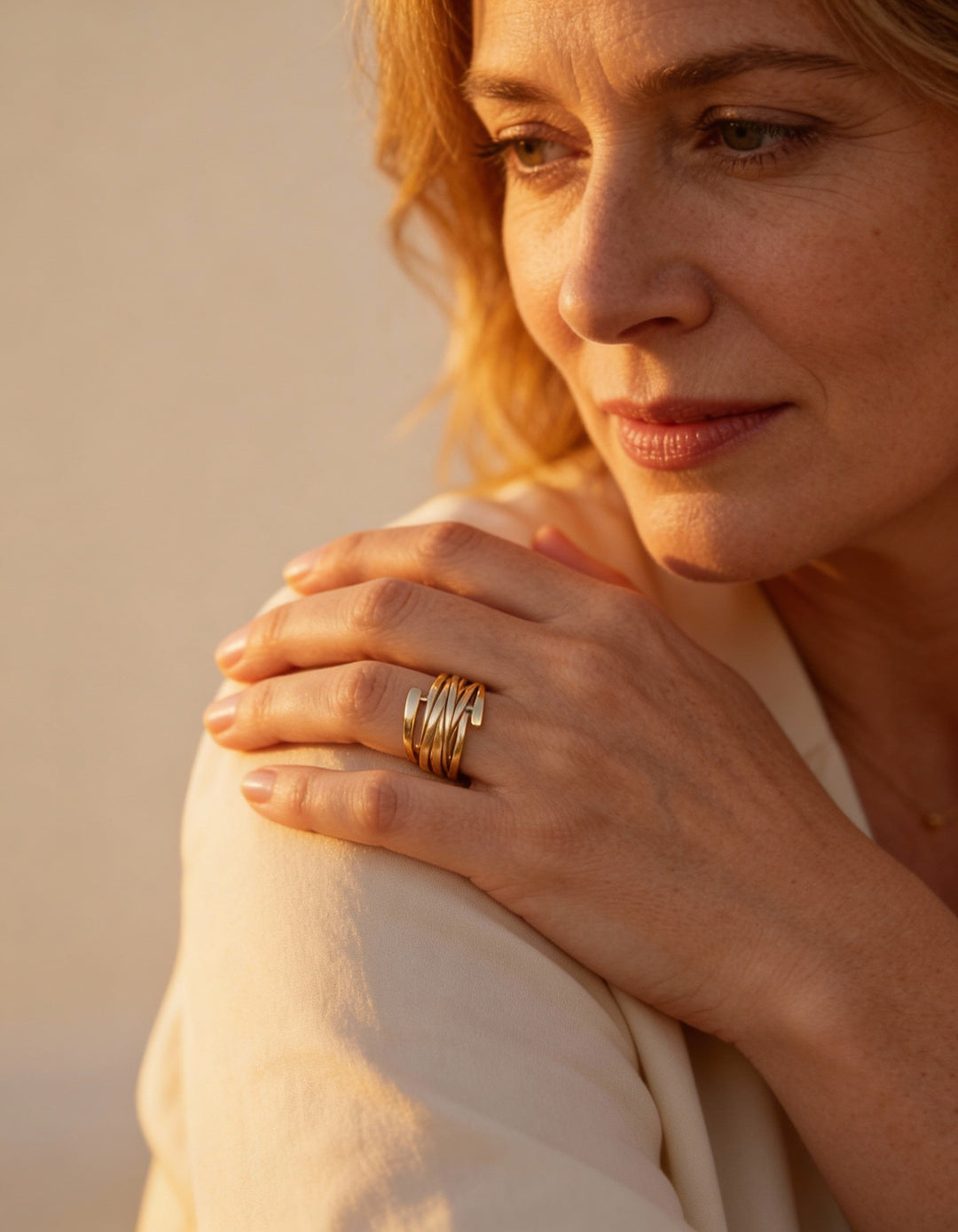 Geometric Metal Ring