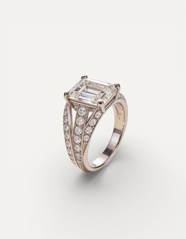 European and American Three-Piece Diamond Ring