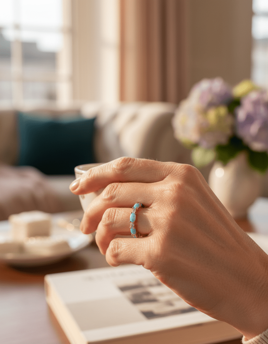 Platinum Heart Opal and Diamond Ring