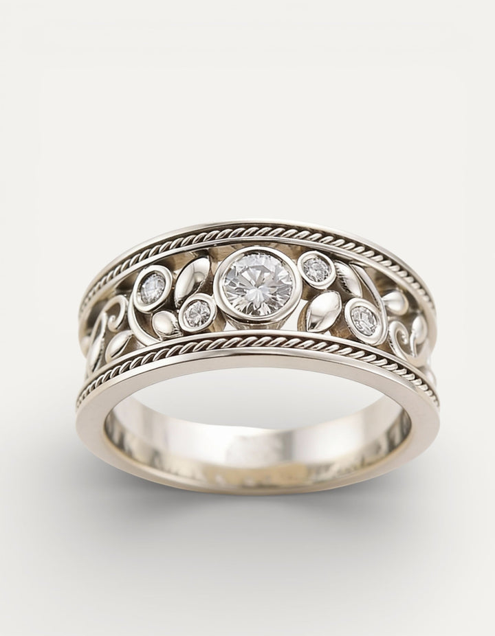 Vintage Silver Cubic Zirconia Ring