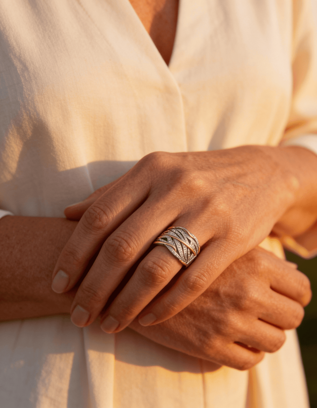 Elegant Multi-Layer Twisted Ring