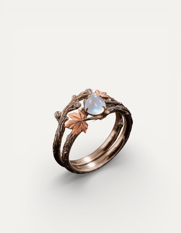 Vintage Gold Maple Leaf Ring