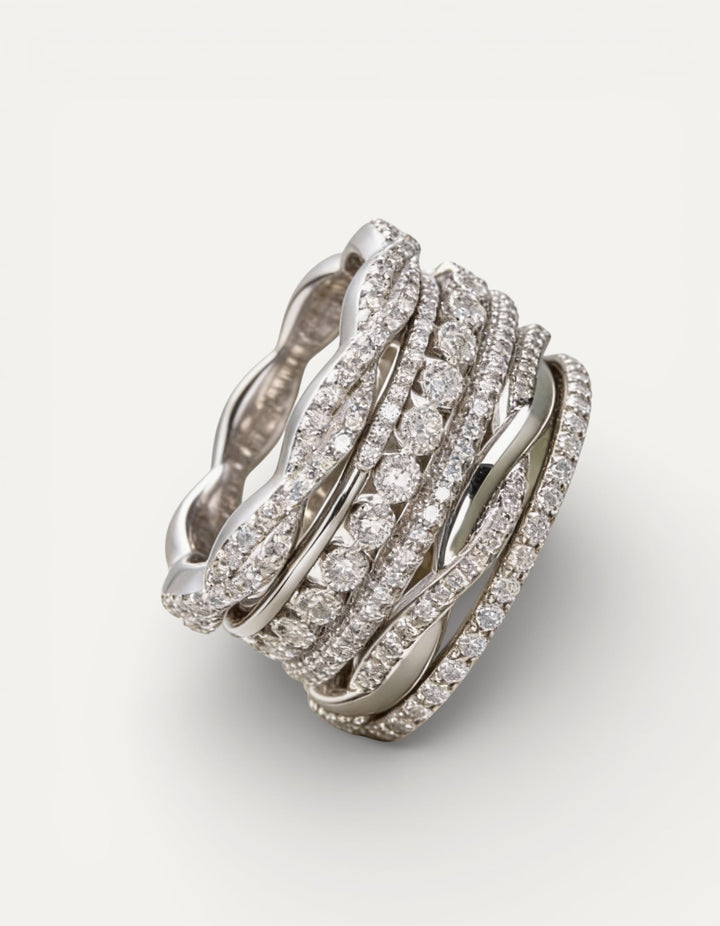 Vintage Layered Cubic Zirconia Ring