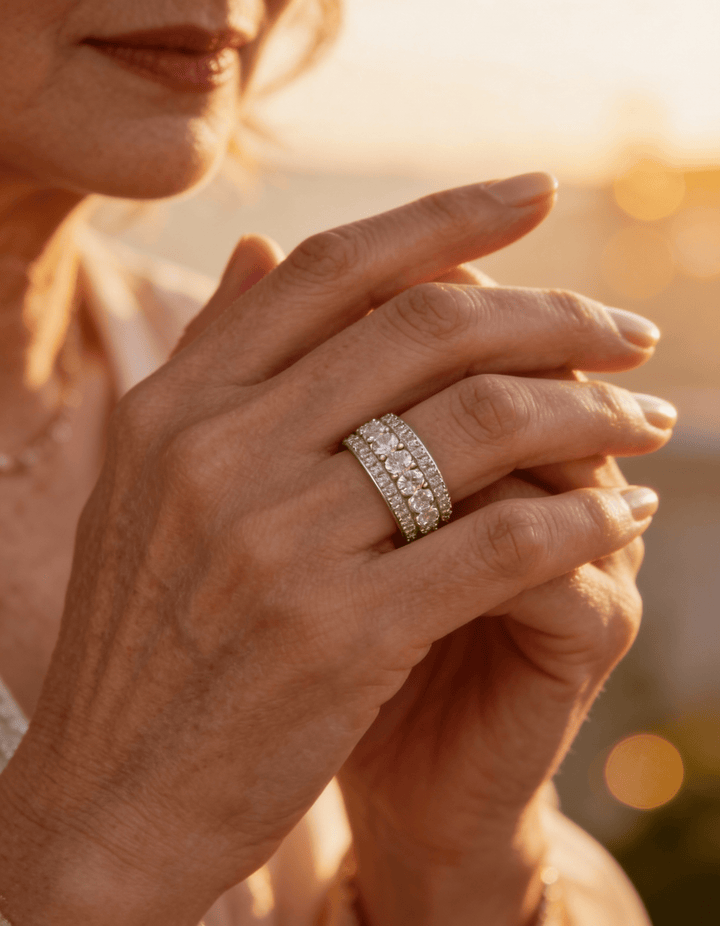 Vintage Silver Eternity Band Ring