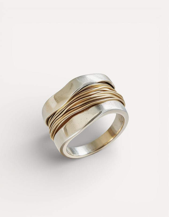 Silver Gold Wire Ring