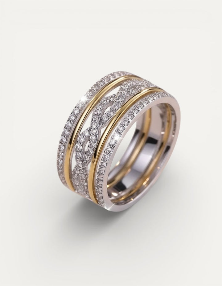 Sparkling Braided Cubic Zirconia Ring