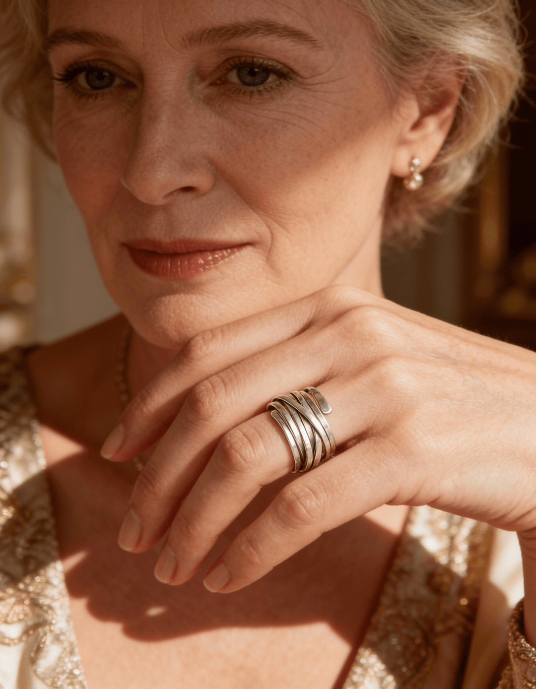 Geometric Metal Ring