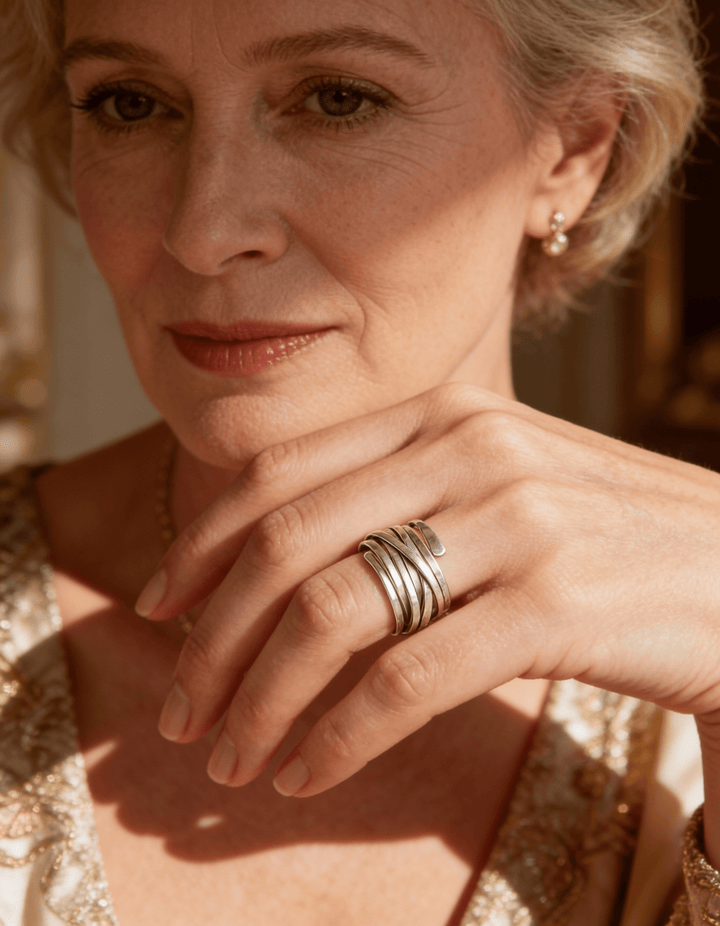 Geometric Metal Ring