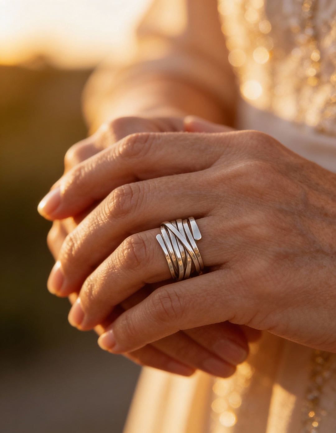 Geometric Metal Ring