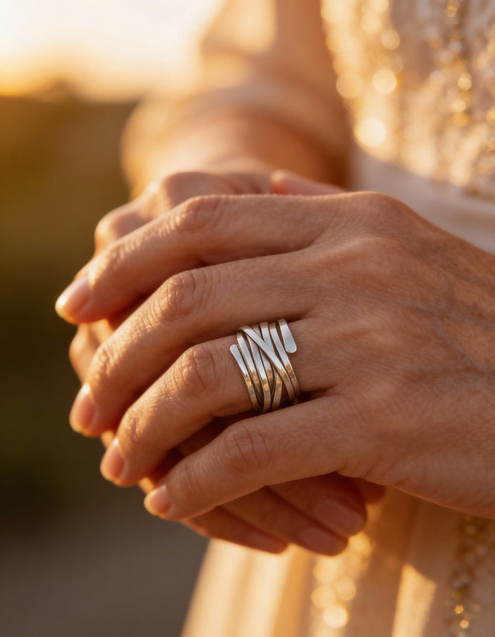Geometric Metal Ring