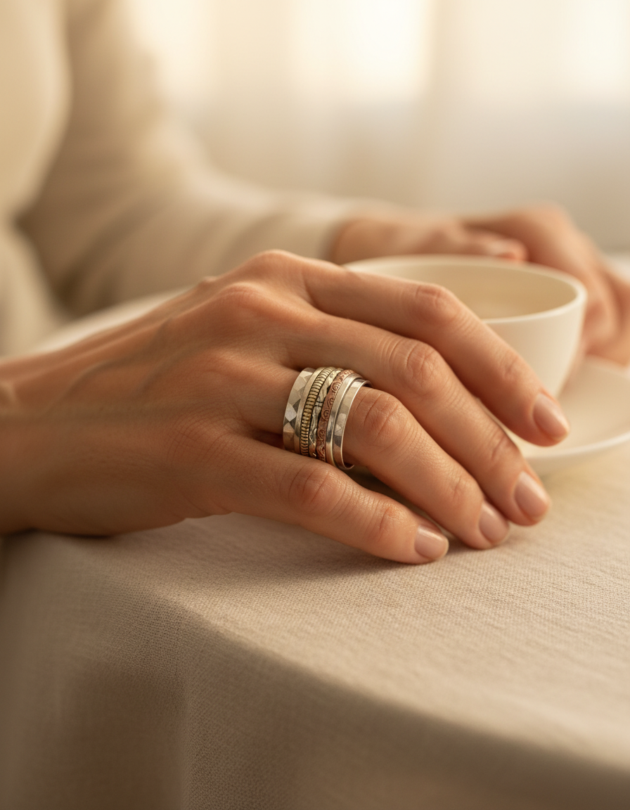 Vintage Gold and Silver Rose Ring