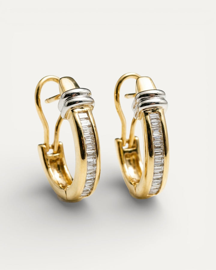 Vintage Gold Diamond Earrings