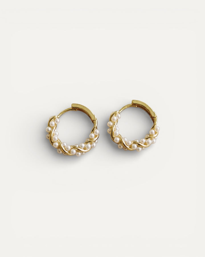 Elegant Round Pearl Earrings