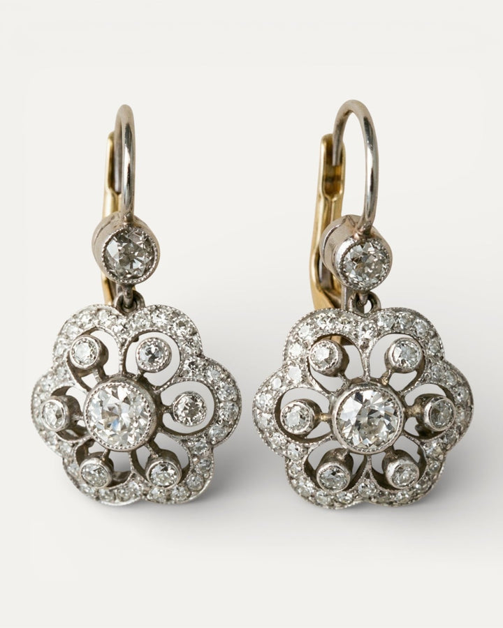 Vintage Crystal Mandala Earrings