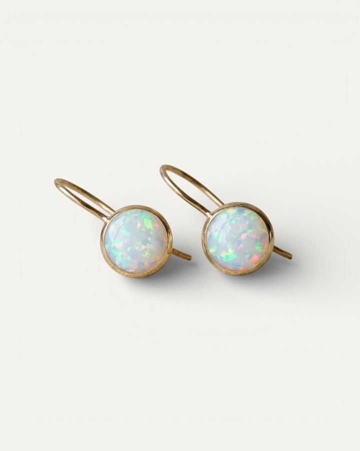 Vintage White Opal Earrings