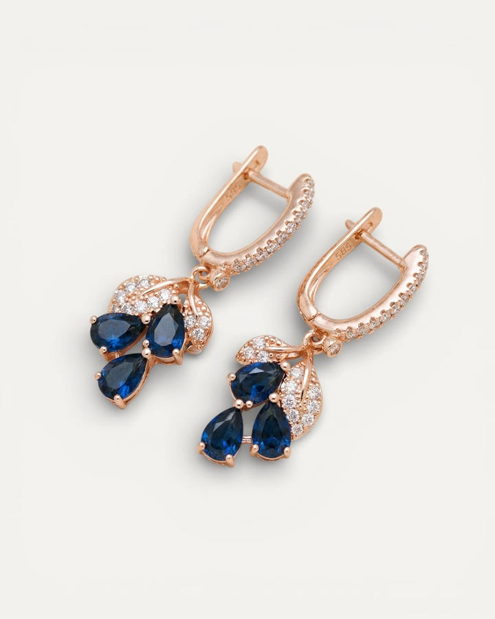 Elegant Blue Crystal Earrings