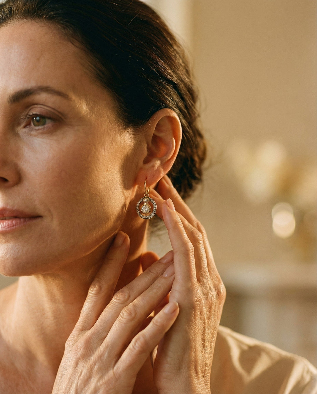 Classic Gold Cubic Zirconia Earrings