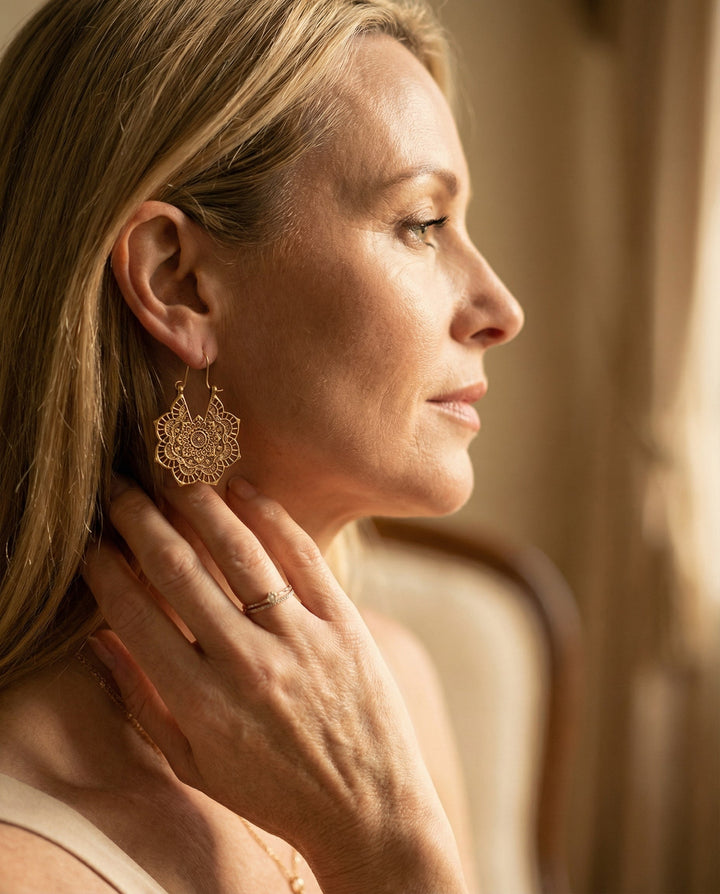 Lotus Mandala Earrings
