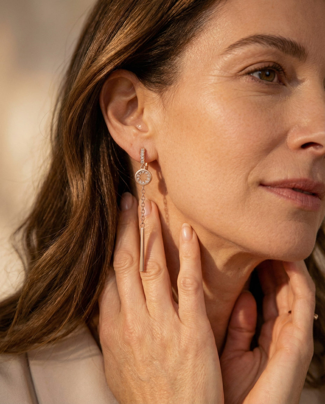 Gold-Plated Sequin Earrings