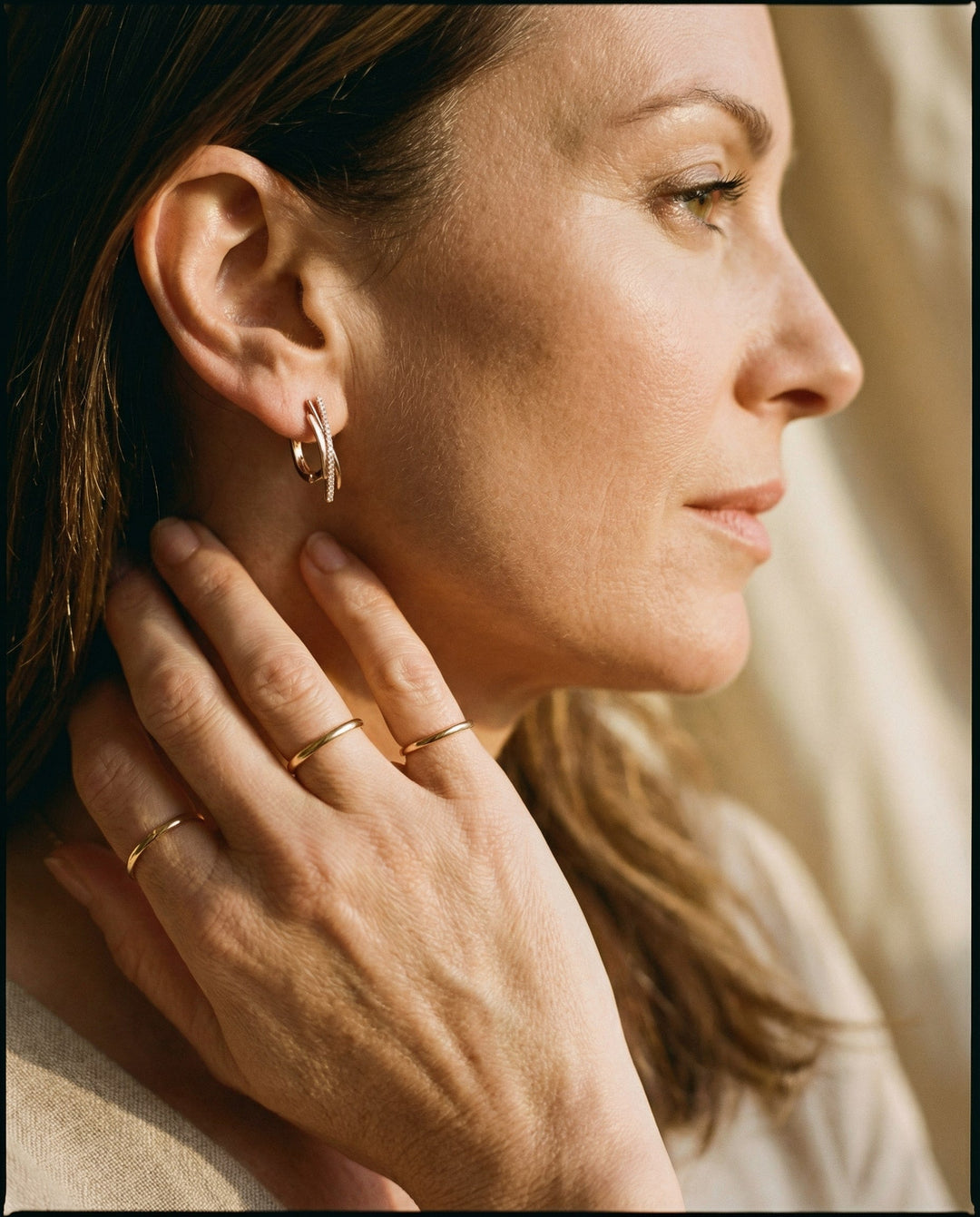 Elegant Gold Cross Earrings