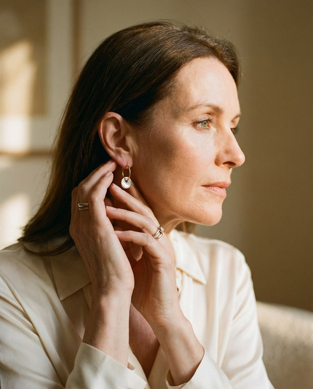 Gold and Silver Earrings
