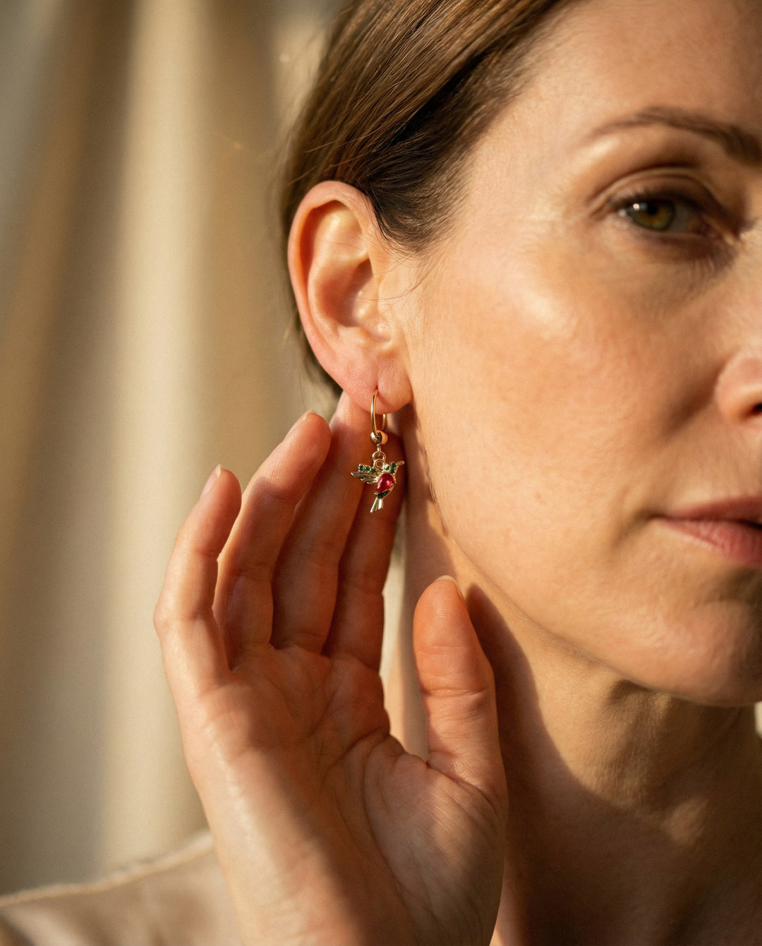 Hummingbird Necklace and Earrings Set