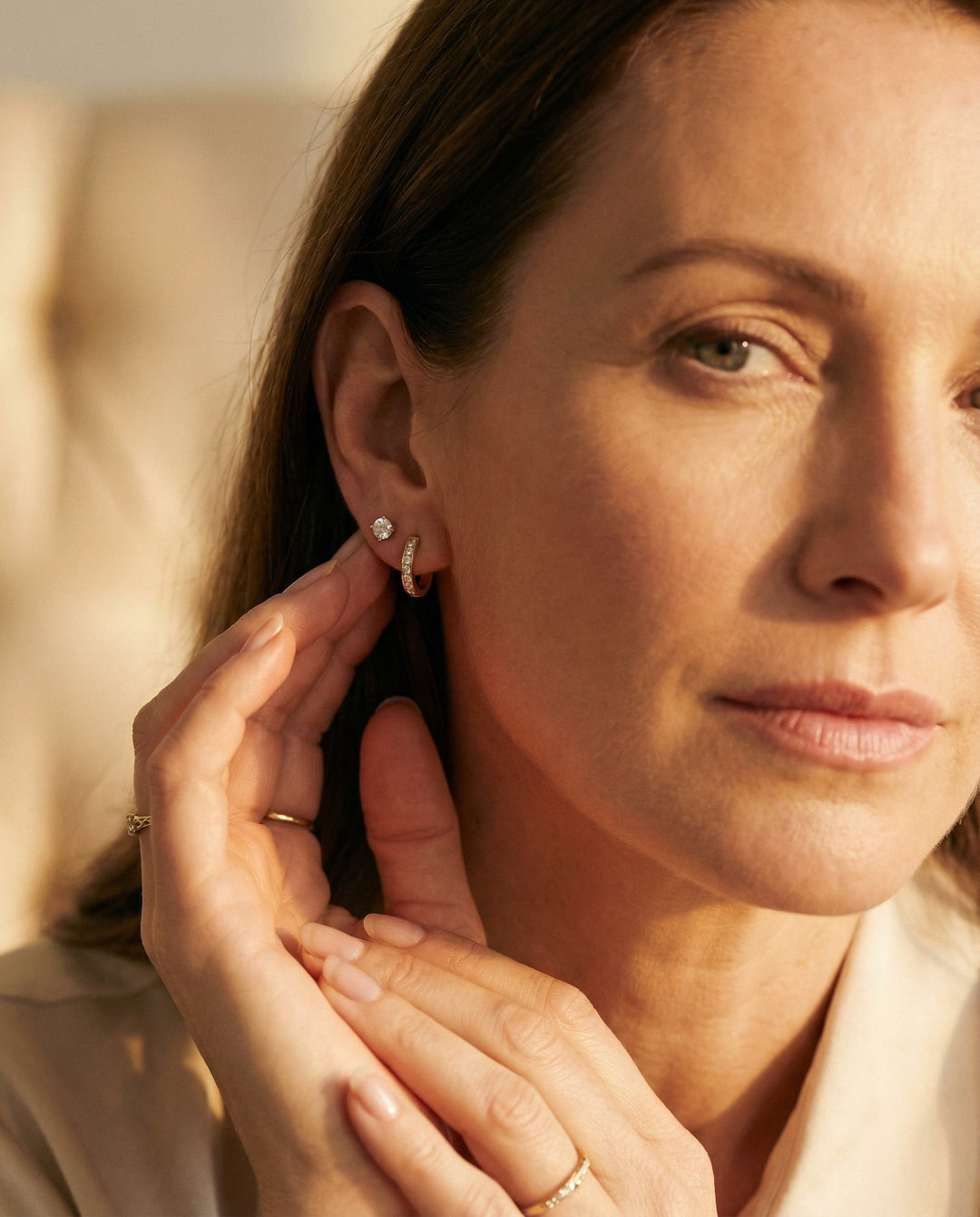 Dara Brillane Stone Earrings Set