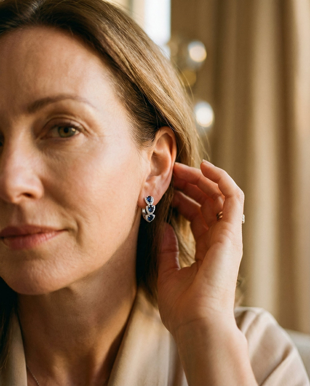 Sparkling Crystal Hoop Earrings