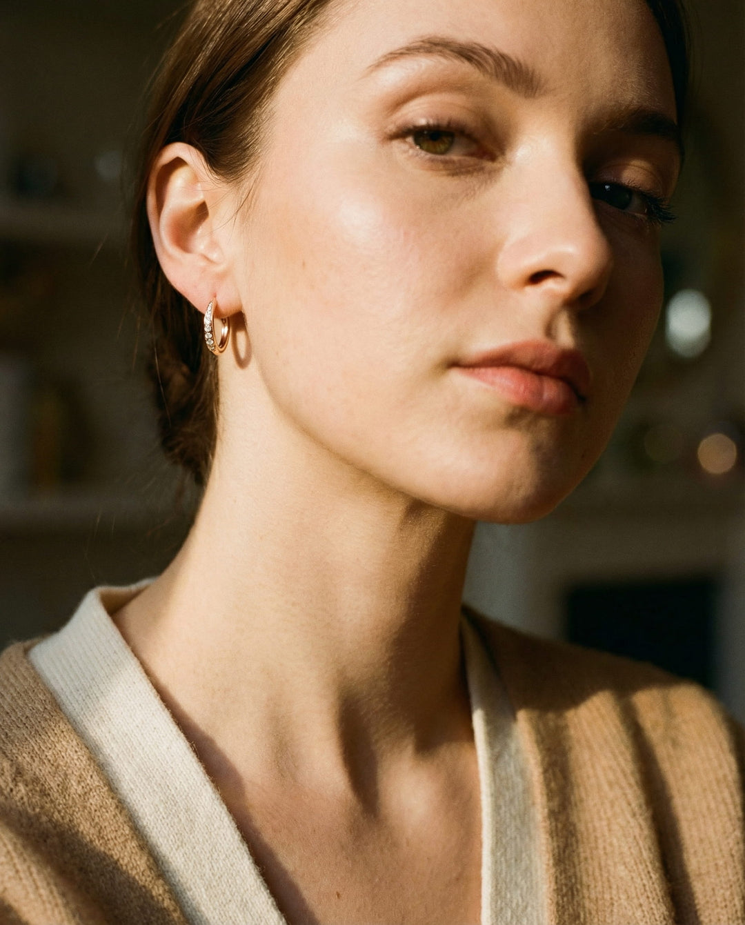 Luxurious Gold Hoop Earrings