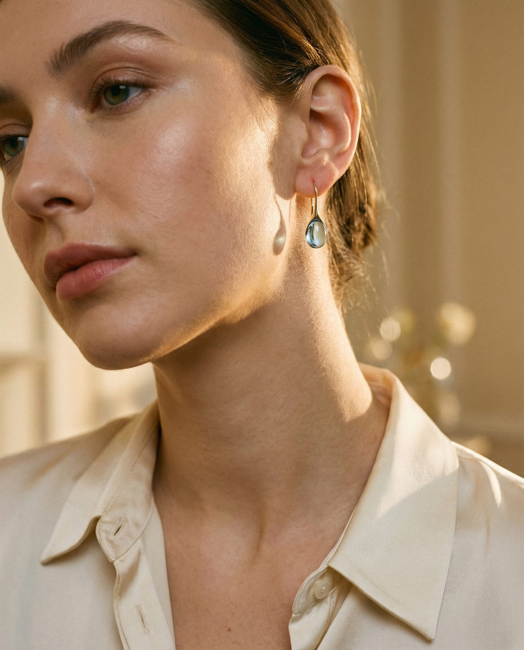 Inlaid Opal Earrings