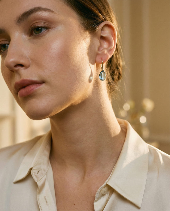 Inlaid Opal Earrings