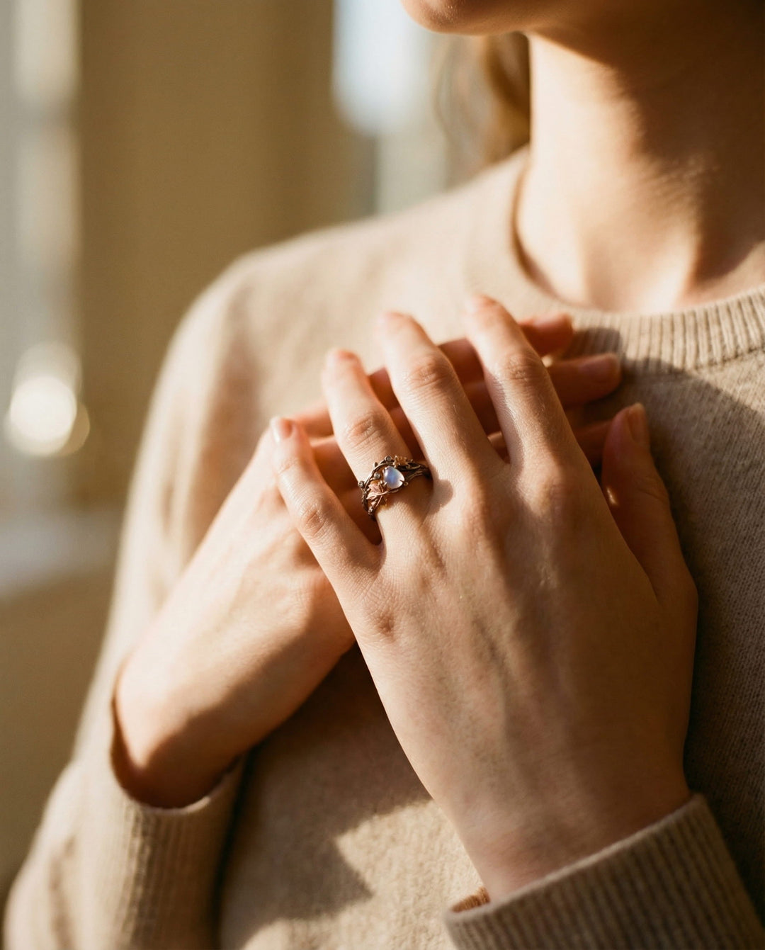 Vintage Gold Maple Leaf Ring