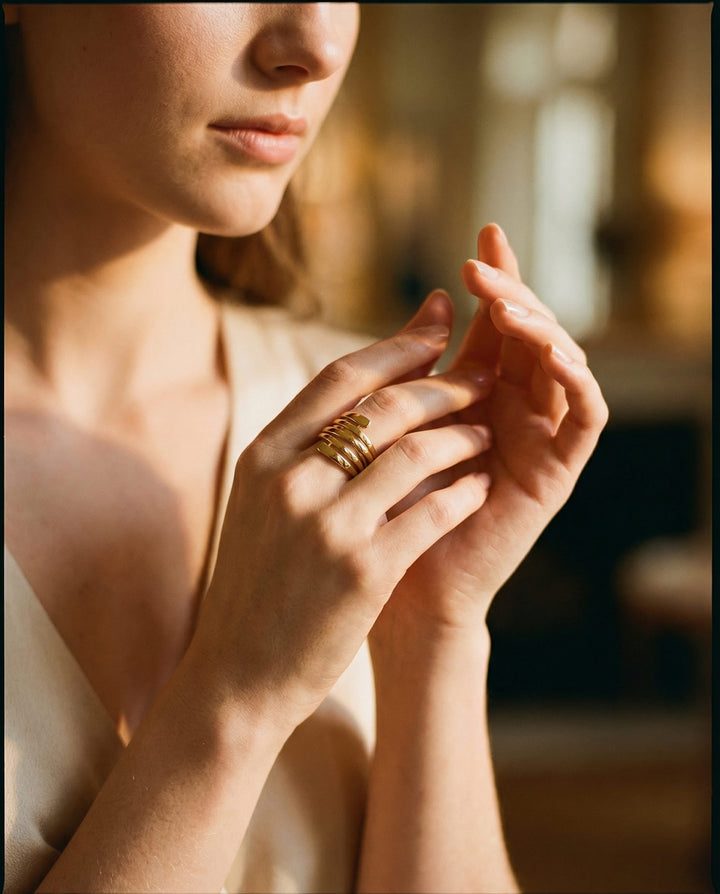 Geometric Metal Ring