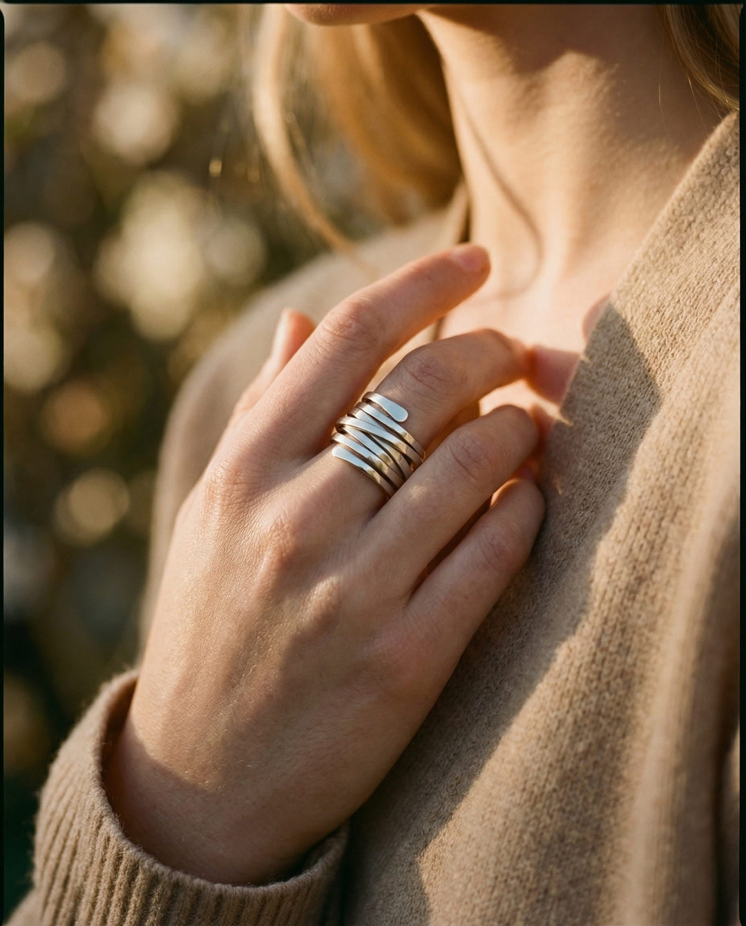 Geometric Metal Ring