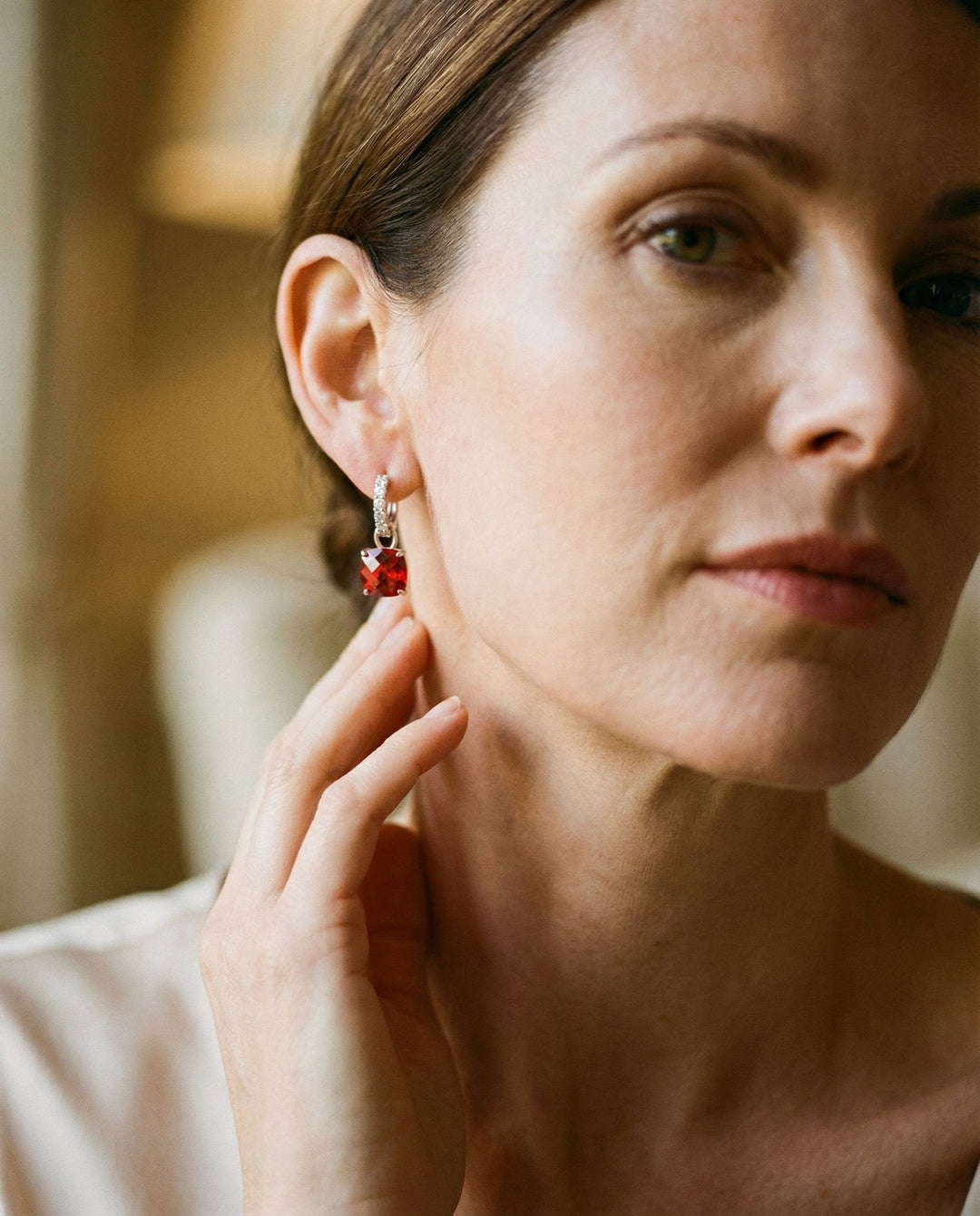 Ruby and Diamond Earrings